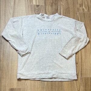 Wooly Threads University of Mississippi Ole Miss Terry Cloth Crewneck Sweatshirt